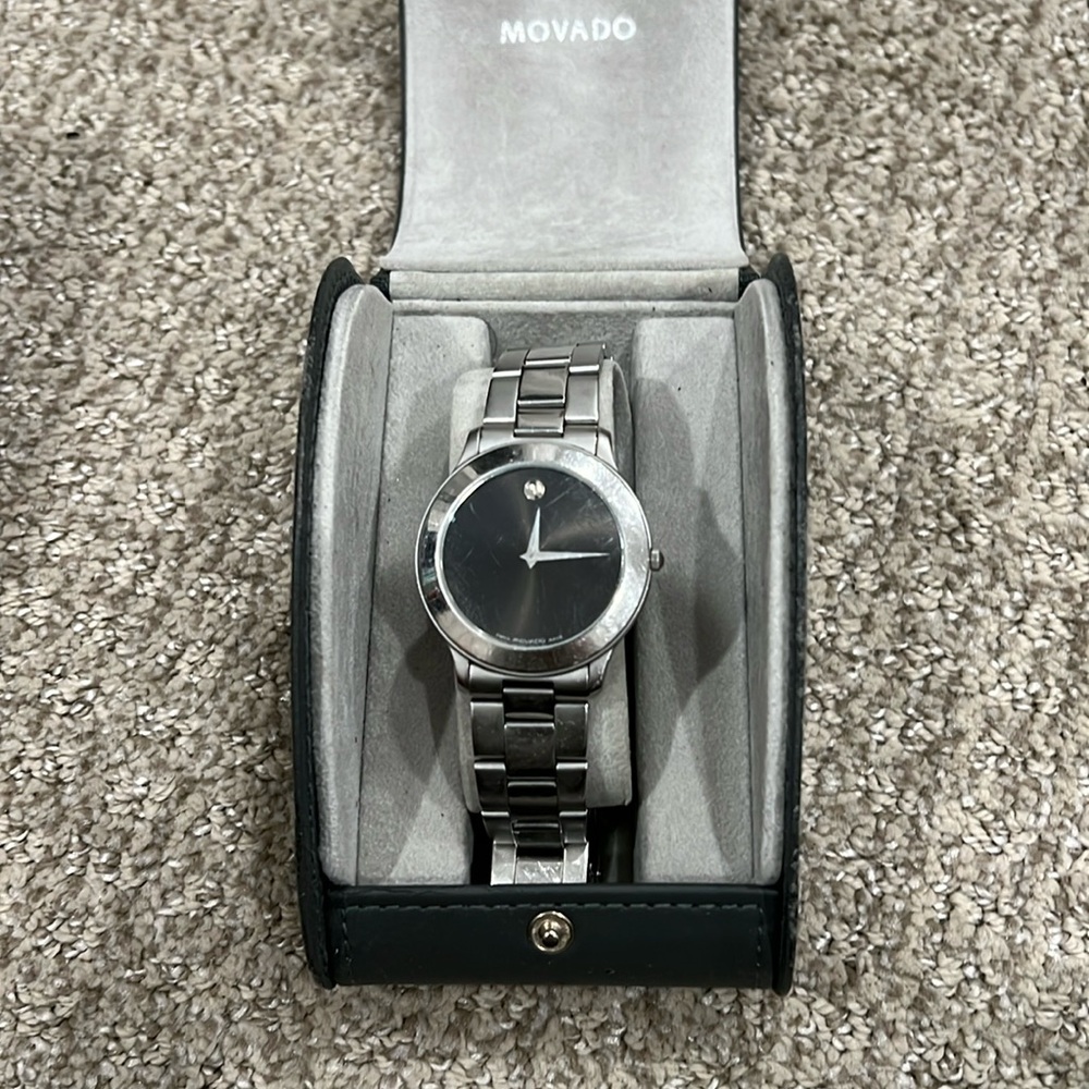 Vintage Movado Museum Mens Swiss Watch Stainless Steel 84.C2.862.2